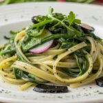 tagliolini liquirizia e cime di rapa