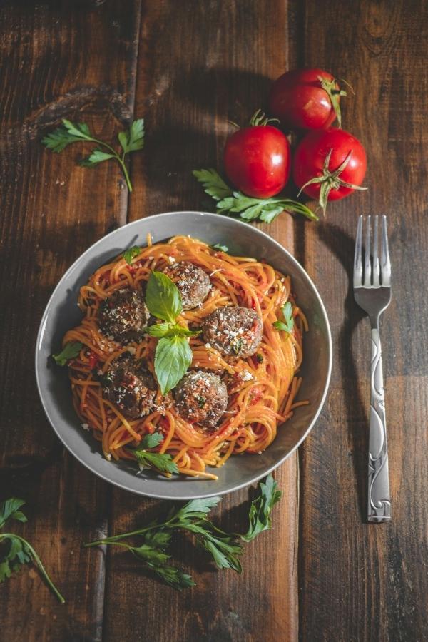 pasta con polpette